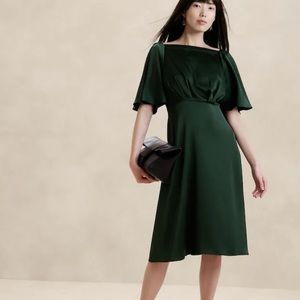 Flutter Sleeve Knee Length Dress- BNWT- Banana Republic Factory size 12